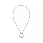 ELSIE LOVE Medium Lock Pendant Necklace | V Gold 18K Gold Plated with Zirconia, 18” - Image 12