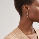 ELSIE LOVE Link Earrings with Zirconia | V Gold 18K Gold Plated | 1.5" Fashion Earrings - Image 12