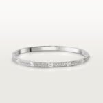 ELSIE LOVE Cubic Zircon Paved Screw Bangle | V Gold 18K Gold Plated with PVD Technology - Image 9