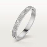 ELSIE LOVE Wide Pavé Bangle Bracelet Women’s Luxury 18K Gold Plated Zirconia Cuff - Image 12