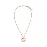 ELSIE LOVE T1 Circle Pendant Necklace – 18K Gold Plated, Small Motif, Adjustable 16-18" Chain, Minimalist V Gold Jewelry - Image 12