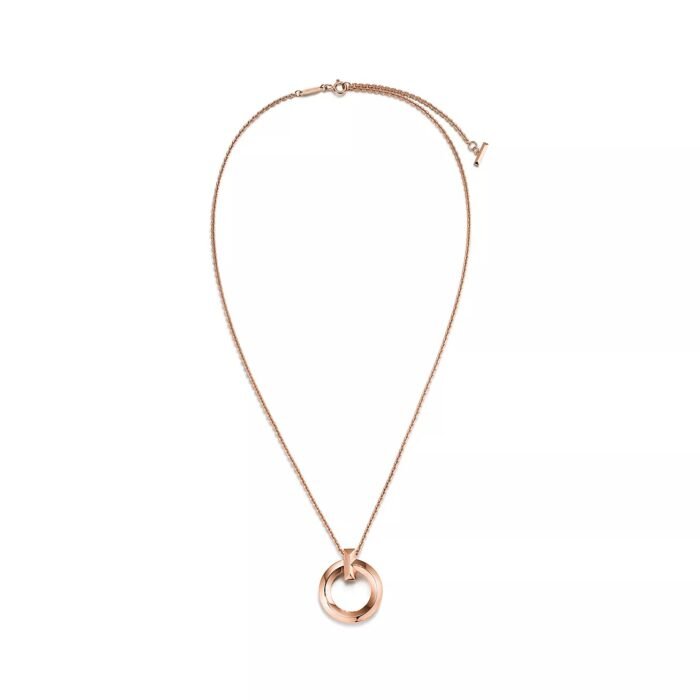 ELSIE LOVE T1 Circle Pendant Necklace – 18K Gold Plated, Small Motif, Adjustable 16-18" Chain, Minimalist V Gold Jewelry - Image 12