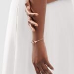 ELSIE LOVE T Bracelet 18K Gold Plated Minimalist Open Cuff - Image 12