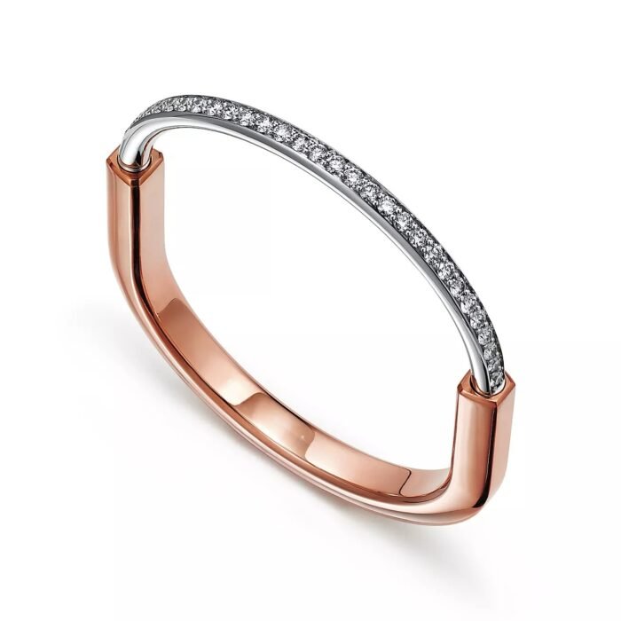 ELSIE LOVE Lock Bracelet 18K Gold Plated with Zirconia, Medium Size - Image 12