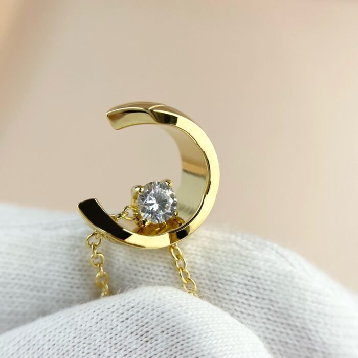 ELSIE LOVE Coco Crush Necklace Women 18K Gold Plated V Gold Zirconia C Letter Pendant PVD 5x Layered - Image 12
