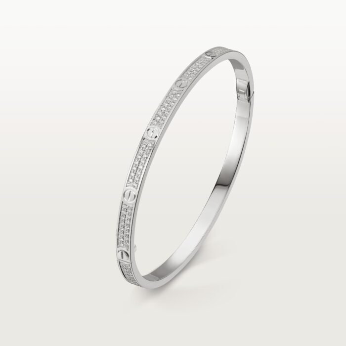 ELSIE LOVE Cubic Zircon Paved Screw Bangle | V Gold 18K Gold Plated with PVD Technology - Image 10