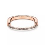 ELSIE LOVE Lock Bangle with Zirconia, 18K Gold Plated, PVD 5-Layered, Medium - Image 13