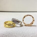 ELSIE LOVE Coco Crush Ring · 925 Sterling Silver 18K Gold Plated · Quilted Engraving with Zirconia · Elegant Women’s Fashion Ring - Image 13