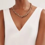 ELSIE LOVE Link Necklace | V Gold 18K Gold Plated Minimalist Chain Necklace 18” - Image 13