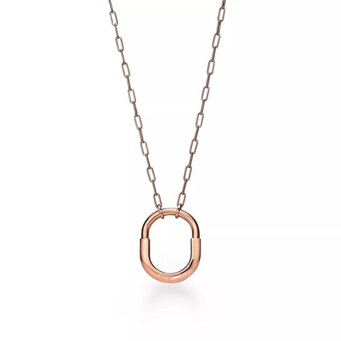 ELSIE LOVE Medium Lock Pendant Necklace | V Gold 18K Gold Plated with Zirconia, 18” - Image 13