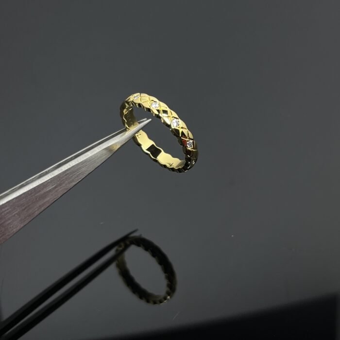 ELSIE LOVE Coco Crush Ring Women 18K Gold Plated 925 Silver Zirconia Ring PVD 5x Layered Fashion Band - Image 11