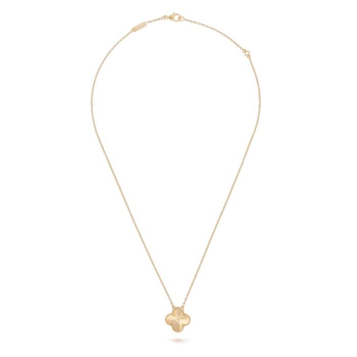 Clover Leaf Necklace,925 Silver, 18k Gold Plated - Image 14