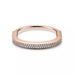 ELSIE LOVE Lock Bangle with Zirconia, 18K Gold Plated, PVD 5-Layered, Medium - Image 14