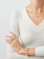 Clover Leaf Necklace,925 Silver, 18k Gold Plated - Image 15
