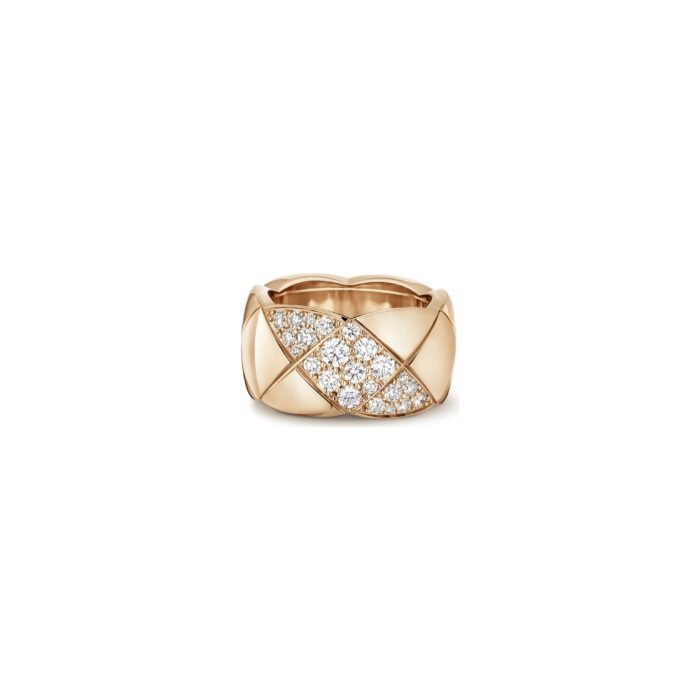 ELSIE LOVE Coco Crush Ring · 925 Sterling Silver 18K Gold Plated · Quilted Design with Full Zirconia Inlay · Luxury Women’s Ring - Image 15
