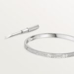 ELSIE LOVE Cubic Zircon Paved Screw Bangle | V Gold 18K Gold Plated with PVD Technology - Image 11