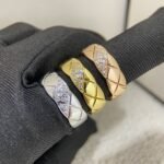 ELSIE LOVE Coco Crush Ring · 925 Sterling Silver 18K Gold Plated · Quilted Engraving with Zirconia · Elegant Women’s Fashion Ring - Image 16