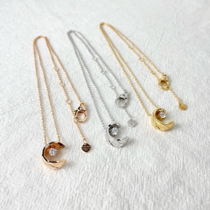 ELSIE LOVE Coco Crush Necklace Women 18K Gold Plated V Gold Zirconia C Letter Pendant PVD 5x Layered - Image 18