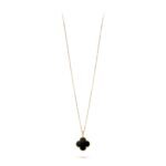 ELSIE LOVE Clover Pendant Necklace, Women’s Long Chain 925 Sterling Silver, 18K Gold Plated - Image 20