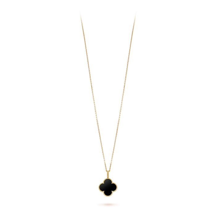 ELSIE LOVE Clover Pendant Necklace, Women’s Long Chain 925 Sterling Silver, 18K Gold Plated - Image 20