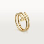 ELSIE LOVE Double Ring Nail Ring, Women’s 18K Gold Plated Cubic Zircon Open Ring