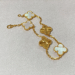ELSIE LOVE Clover Leaf Bracelet ,925 Silver, 18k Gold Plated - Image 10