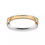 ELSIE LOVE Lock Bangle Bracelet for Women, 18K Gold Plated, Medium Size - Image 2