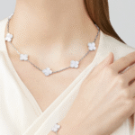 ELSIE LOVE Clover Leaf Necklace · 18K Gold Plated 925 Silver · Multiple Motifs · Mother-of-Pearl / Onyx / Carnelian / Malachite / Blue Agate - Image 17