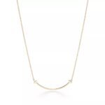 ELSIE LOVE Smile Pendant Small | V Gold 18K Gold Plated Minimalist Necklace - Image 2