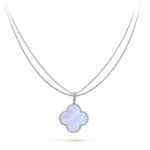 ELSIE LOVE Clover Pendant Necklace, Women’s Long Chain 925 Sterling Silver, 18K Gold Plated - Image 22
