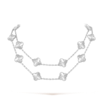 ELSIE LOVE Multi Clover Long Necklace for Women, 925 Sterling Silver, 18K Gold Plated - Image 22