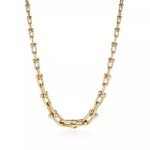 ELSIE LOVE Link Necklace | V Gold 18K Gold Plated Minimalist Chain Necklace 18” - Image 2