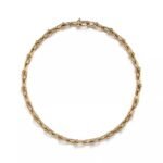 ELSIE LOVE Classic Link Necklace | V Gold 18K Gold Plated Minimalist Chain 18” - Image 2