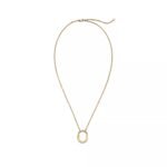 ELSIE LOVE Small Lock Pendant Necklace | V Gold 18K Gold Plated Adjustable Chain - Image 2