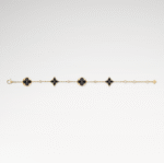 Color Blossom Onyx Floral Bracelet | 18K Gold Plated Multi-Motif - Image 2