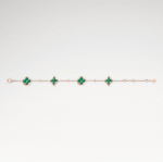 Color Blossom Malachite Bracelet | 18K Rose Gold Plated - Image 2