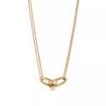 ELSIE LOVE Large Link Necklace Women 18K Gold Plated V Gold Double Chain Jewelry PVD Layered - Image 2
