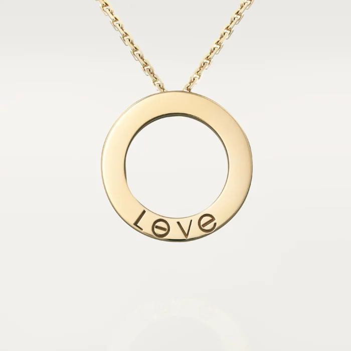 ELSIE LOVE Circle Zircon Pendant Necklace Women 18K Gold Plated V Gold PVD 5x Layered 17-Inch Chain - Image 3