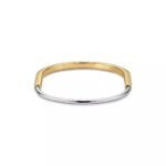ELSIE LOVE Lock Bracelet Narrow | 18K Gold Plated V Gold PVD 5x Layered Medium - Image 2