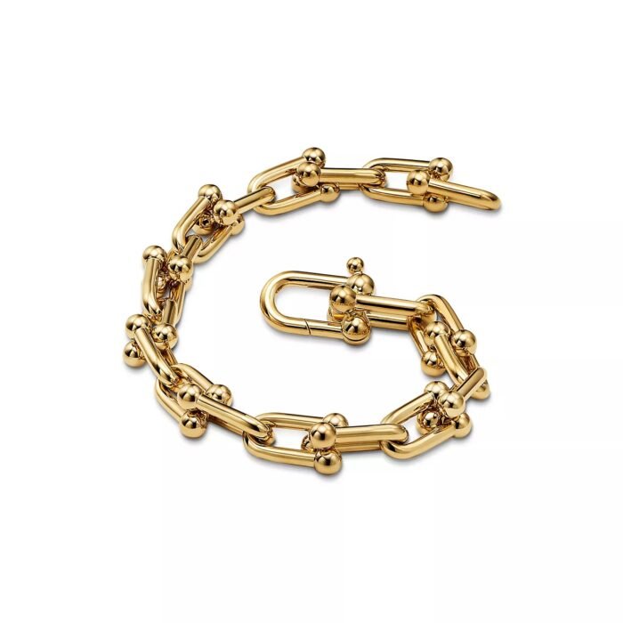 ELSIE LOVE Medium Link Bracelet for Women, 18K Gold Plated V Gold, PVD 5x Layered, Stylish Chain Design - Image 2