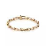 ELSIE LOVE Small Link Bracelet for Women, 18K Gold Plated, V Gold, PVD 5x Layered, Fits Medium Wrist - Image 3