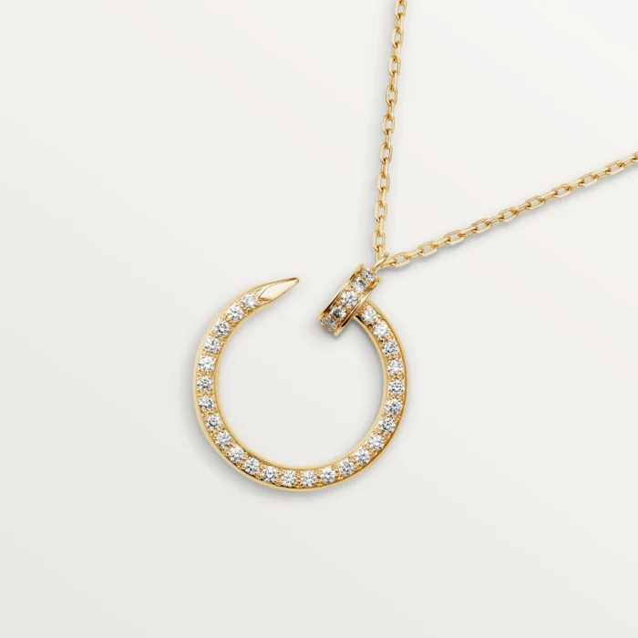 ELSIE LOVE Juste Un Clou Necklace,18k Gold Plated,Cubic Zircon Paved - Image 2