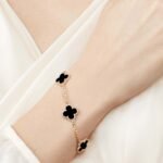 ELSIE LOVE Clover Leaf Bracelet ,925 Silver, 18k Gold Plated - Image 26