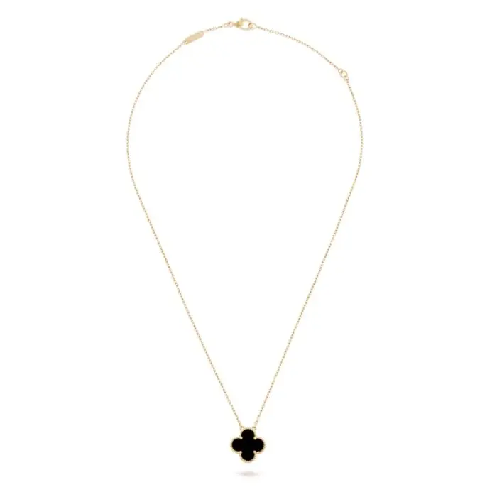 Clover Leaf Necklace,925 Silver, 18k Gold Plated - Image 2