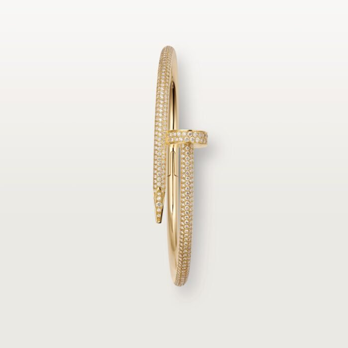 ELSIE LOVE Nail Bangle with Cubic Zirconia · 18K Gold / Rose Gold / Silver Plated · 3.5mm Open Bracelet - Image 2