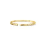 ELSIE LOVE Coco Crush Bracelet · 18K Gold Plated V Gold · Zirconia Inlay · Quilted Pattern Design · Women’s Elegant Bangle - Image 2
