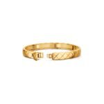 ELSIE LOVE Coco Crush Bracelet · 18K Gold Plated V Gold · Quilted Engraving with Zirconia · Elegant Women’s Bangle - Image 2