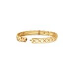 ELSIE LOVE Coco Crush Bracelet · 18K Gold Plated V Gold · Quilted Engraving · Minimalist Women’s Bangle - Image 2