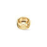 ELSIE LOVE Coco Crush Ring | 925 Sterling Silver 18K Gold Plated PVD 5x Layered Women’s Classic Quilted Ring - Image 2