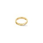 ELSIE LOVE Coco Crush Ring | 925 Silver 18K Gold Plated Quilted Fashion Ring - Image 2